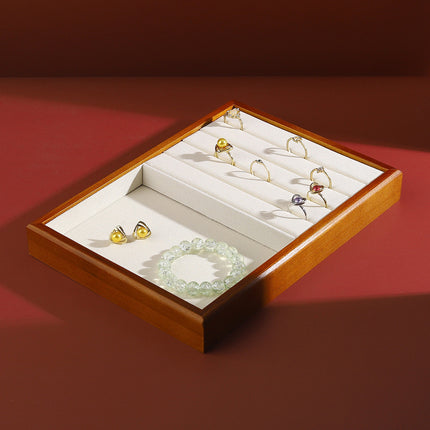 Solid wood watch tray earrings rack ring tray household jewelry rack storage tray bracelet rack stall jewelry display stand