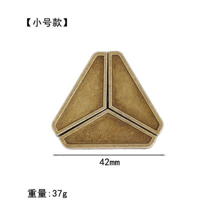 [Small size] zinc alloy unlock Kong Ming lock magic alloy educational toys nine-chain intelligence unlock ring buckle