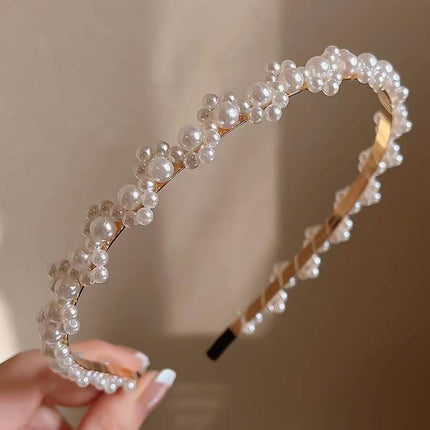 European and American Imitation Pearl Hair Band French Retro Hair Stamp Summer High-end Headband Women's New Super Fairy Hair Accessories