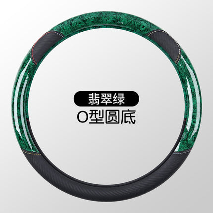 New crystal peach wood grain car steering wheel cover factory direct cartoon cute non-slip wear-resistant four seasons universal