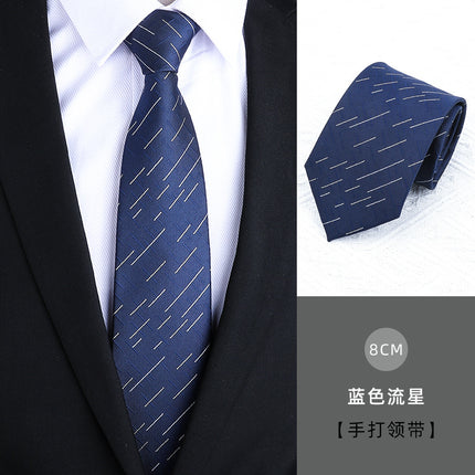 Dress Business Tie Men's and Women's Groom Wedding Black Zipper Korean Narrow No Lazy Striped Bow Tie Plaid