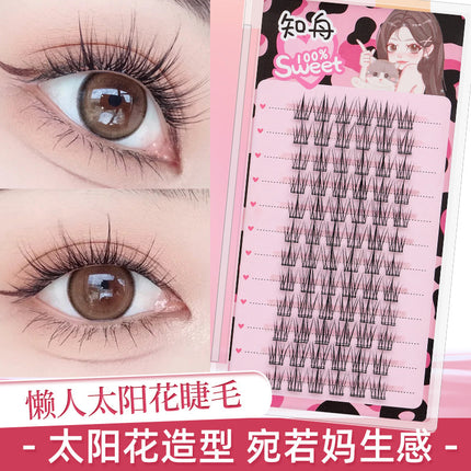 Eyelash Family Lazy Trilogy Series Cat Ear Sun Flower False Eyelash Single Cluster Mixed Style One-stop Purchase
