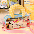 Large pencil case-yellow sweet rabbit dog+rope