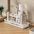 Mid-mount toothbrush holder-white
