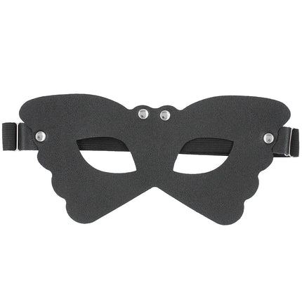 Fun European and American Punk Style Leather Butterfly Lace Mask Storeband Adjustable Eyeshield Prom Dress Mask