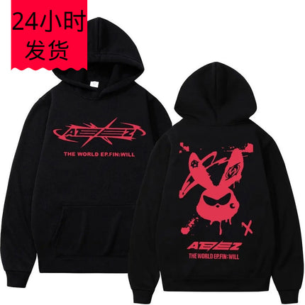 Ateez the World Ep Fin Will Album Tour Print Hoodie Men Wome