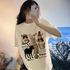 Apricot color (5 cats and one dog in the middle) / S (recommended to wear 37.5-50kg years old)