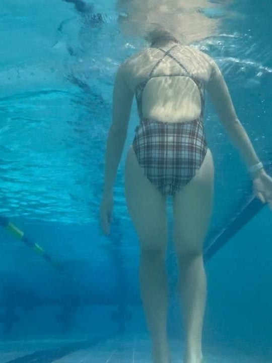 Korean New Retro Small Breast Push-Up One-Piece Professional Racing Swimming Pool Swimsuit Covering Belly and Slimming Look Hot Spring Swimsuit for Women