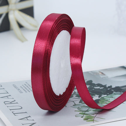 1cm Ribbon Gift Packaging Ribbon Cake Baking Gift Box Ribbon Wedding Decoration Cross-border Ribbon Wholesale