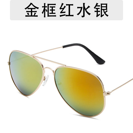 3025 fashion aviator goggles men and women personalized hip-hop all-match sunglasses 3026 colorful ocean sunglasses