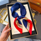 A0090 round chain border-navy blue / 70*70