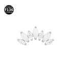 Teeth m0.9 / White jade + white zirconium [head only]