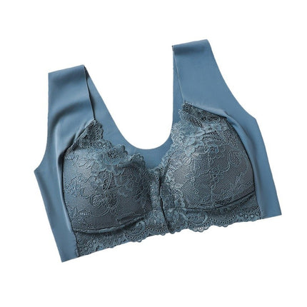 Cross-border Foreign Trade Front Open Buckle Bra plus size Traceless No Steel Ring Gathering Thin Underwear Women's Tube Top Sexy Tube Top