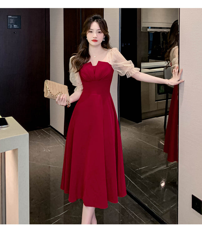 Toast Dress Bride High-end Red Door Engagement dress Women's Summer New Wedding Dress Can Be Wearable