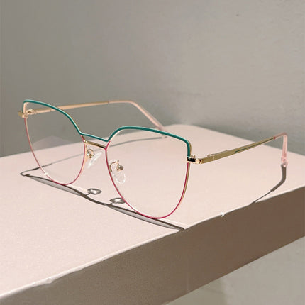 Factory direct plain look thin retro Harajuku anti-blue glasses European and American style trend large frame high-grade flat mirror