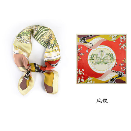 Spring and Summer 70cm Small Square Scarf Women's Autumn and Winter New Foreign Style Fashion All-match Shake Tone Same Scarf Scarf
