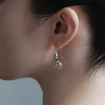 Crystal Gourd Pendant sweater chain earrings feminine light luxury fashion pull national style niche high-grade clavicle chain