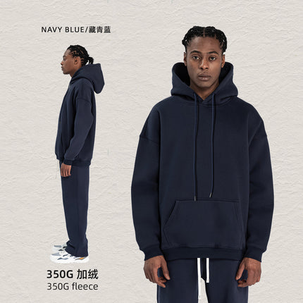 Cai Xiang Island Men's Clothing | Cross-Border American-Style Hooded Sweatshirt for Men, Autumn and Winter Loose Street Fashion Hoodie and Sweatpants Set for Men