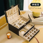 Premium jewelry box-three layers of black
