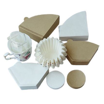 102 Coffee Filter Paper Drip Filter Cup V60 Coffee Powder Filter Paper Hanging Ear Pot Conical Round Bowl-Shaped Coffee Machine Filter Paper