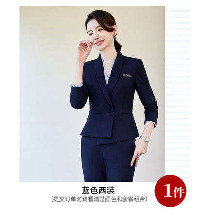 Overalls Women's Professional Elegant Suit suit Spring and Autumn Three-piece Set Small Executive Jewelry Store High-end Dress
