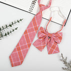 Jk041 orange pink (tie + collar flower)