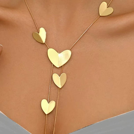 European and American Cross-border All-match Women's Long Necklace Trendy Temperament Jewelry Round Pieces Hollow Geometric Chain Necklace