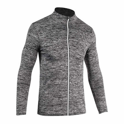 Fitness Basketball Sports Jacket for Men, Stand-Up Collar, Outdoor Running Zipper Quick-Drying Jacket, Breathable Quick-Drying Sports Jacket for Men