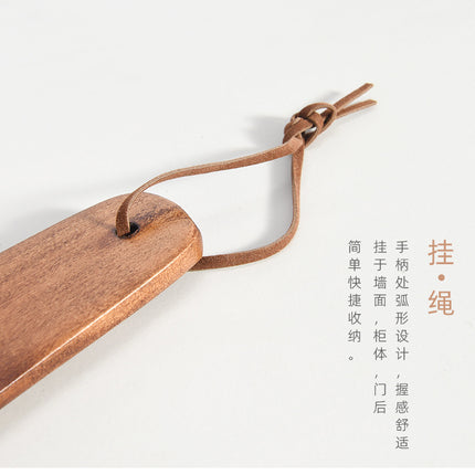 Hotel Supplies Walnut Color Solid Wood Shoe Puller Shoe Puller with Long Handle Shoe Puller Shoe Wearer Shoe Puller