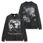 Washed black long sleeves / S