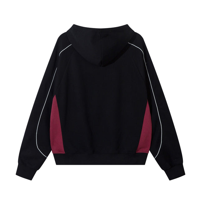 BF.BORFEND American Original Leisure Sports Fan Car Coloring Color-matching Letters Hooded Wear Heavy Fall/Winter
