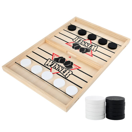 Wooden Bounces Chess Double Battle Ejection Chess Parent-Child Interactive Toys Hand-Eye Coordination Exercise Children's Educational Board Games
