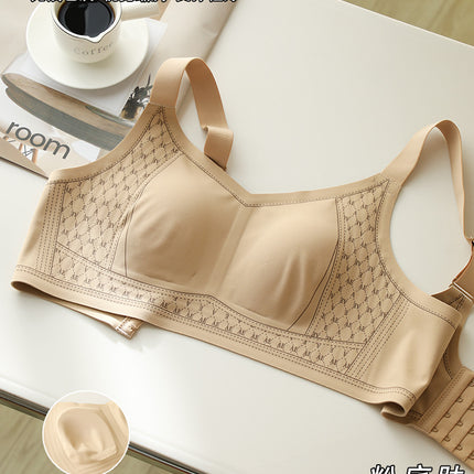Anti-gravity Litching Underwear Women's Large Chest Small Slim-looking Summer Thin Traceless Breast-collecting Anti-sagging Comfortable Bra
