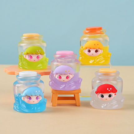 Luminous Dimo Drift Bottle Resin Decoration Creative Desktop Decoration DIY Cream Glue Keychain Bag Pendant