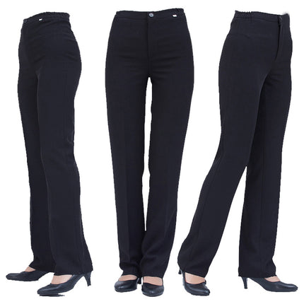Hotel Work Clothes Black Women's Pants Waiter Work Pants Thickened Black Straight Pants Work Pants Business Wear