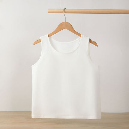 A Good Helper for Layering_Simple Splicing Design_Sleeveless T-Shirt Vest Dropshipping