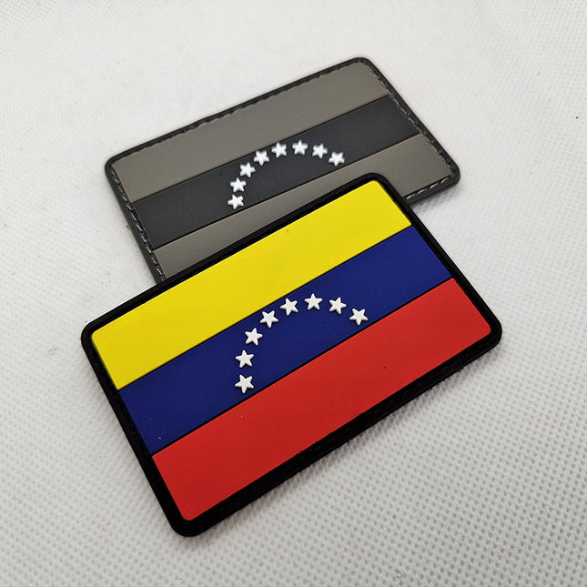 3D PVC Rubber Patch Velcro Badge Silicone National Flag Soft Glue Garment Accessories World Flags
