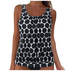 Black polka dot-single top / S