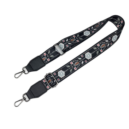 New Cross-Border Adjustable Mobile Phone Lanyard Crossbody Single Long Shoulder Strap Hanging Neck Hanging Chain Pattern Retro Webbing Bag Strap