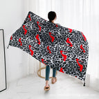 M096-01 leopard print-grey / 180*90cm