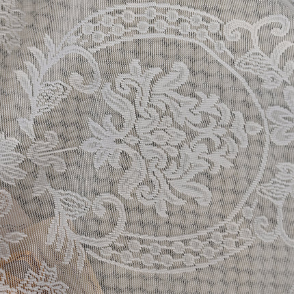 Shein Dropshipping New Cross-Border Arched Lace Curtain Rod Window Screen Living Room Warp Knitted Lace Semi-Blackout Curtain