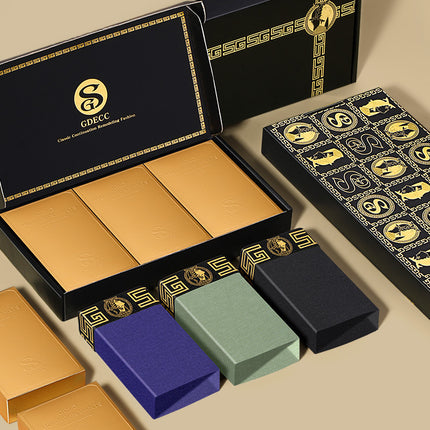 Wholesale Modal Men's Underwear Breathable Magnet Temperature Change Inner Crotch Boxer Solid Color Four Corners High-End Gold Brick Gift Box