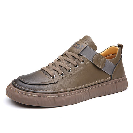 Factory direct 2023 men's casual versatile board shoes British style trend soft bottom soft surface retro fashion shoes men's shoes