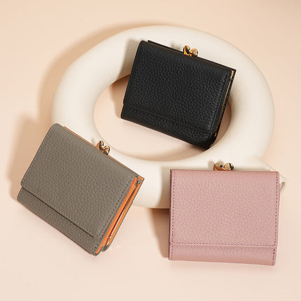 Cross-border Japanese Genuine Leather Girl's Wallet Coin Bag rfid Anti-theft Brush Japanese Hot Sale Multi-function Women's Coin Purse