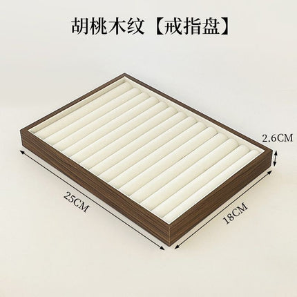 Walnut Jewelry Tray Counter Jewelry Storage Large Capacity Ring Tray Earring Tray Necklace Jewelry Box Jewelry
