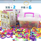 608 pope beads [storage box] with-bracelet 6 headband 2 rings random