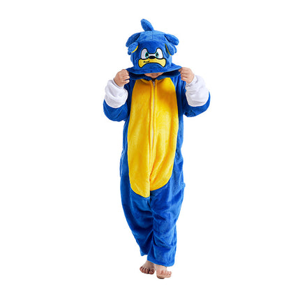 Autumn and Winter Flannel Toilet Edition Animal Cartoon One-piece Pajamas New Clown Performance Warm Home Clothes Mixed Batch