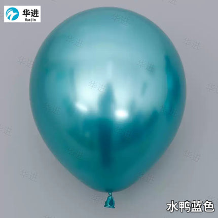 Cross-border wholesale 2.8g 12-inch metal balloon birthday decoration balloon wedding arrangement metal latex balloon
