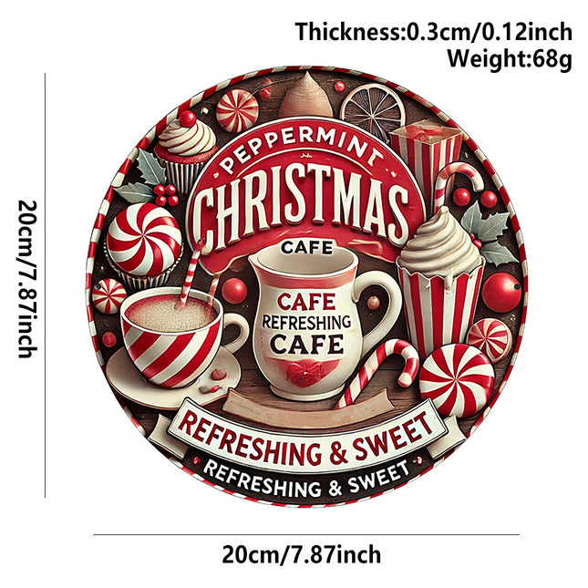 in stock Christmas Creative Hanging Wooden Crafts Round Door Sign Wooden Tag Series Decorative Pendant