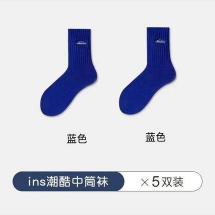 Men's Thick Cotton Socks for Autumn and Winter, Trendy Sports Mid-Calf Socks, Snow Mountain Socks, Cold-Resistant